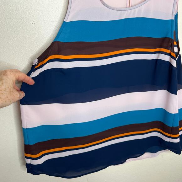 Daniel Rainn Blue White Stripe Tank PXL - Picture 3 of 8